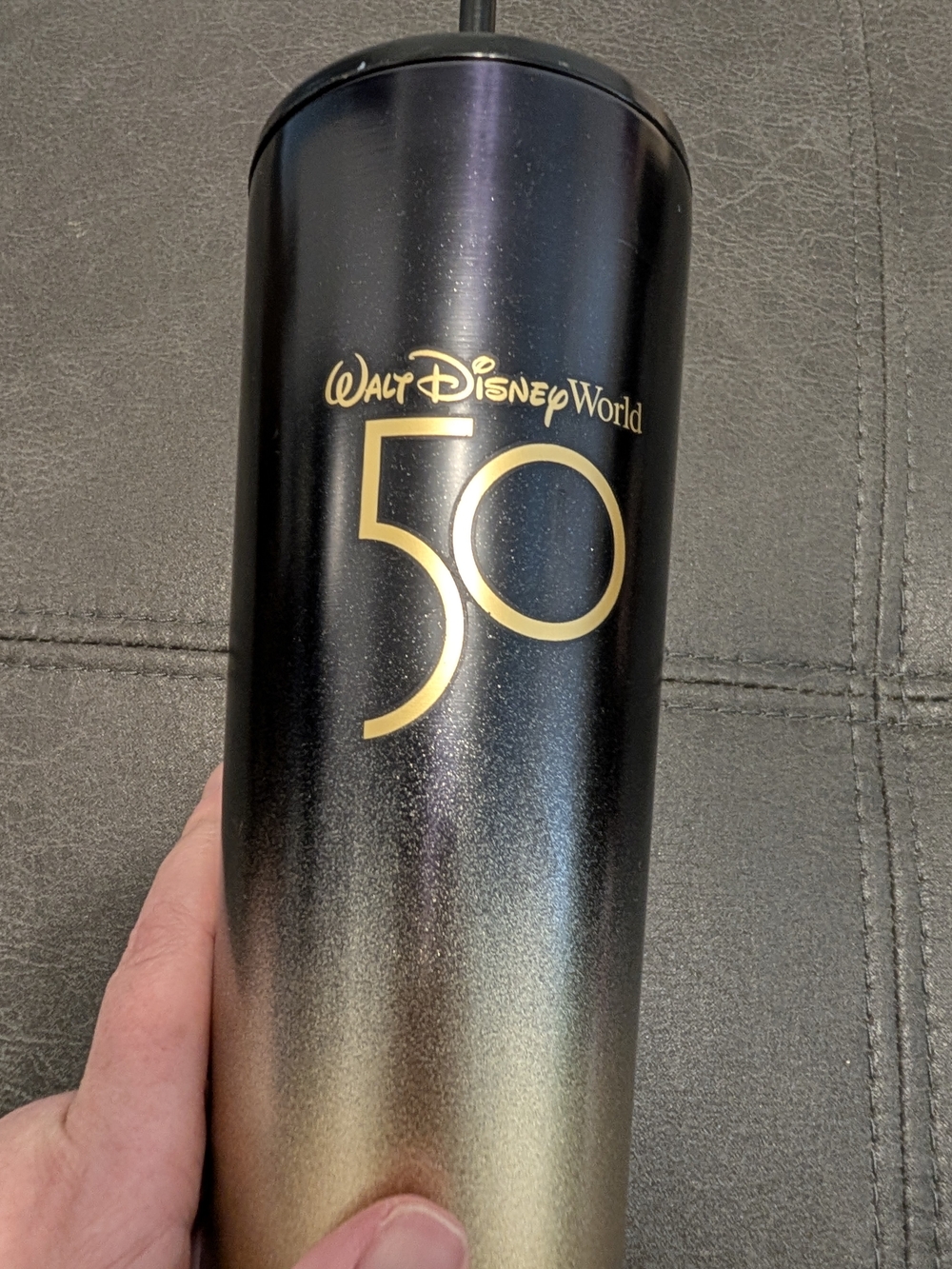 Disney X Starbucks Black and Gold 50th Anniversary Tumbler